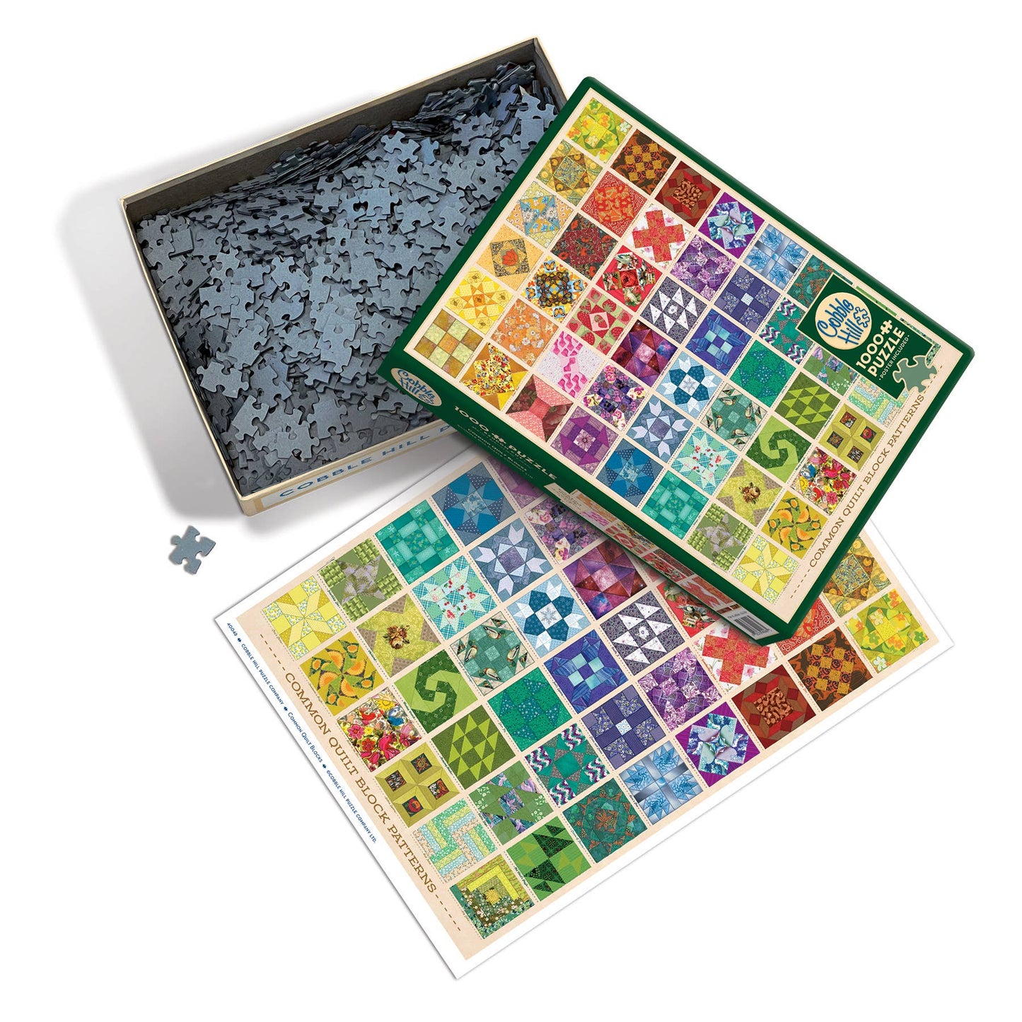 Outset Games and Cobble Hill Puzzles - Common Quilt Blocks 1000pc puzzle