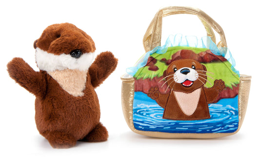 The Petting Zoo - Plush Animal Set with Purse -  River Otter