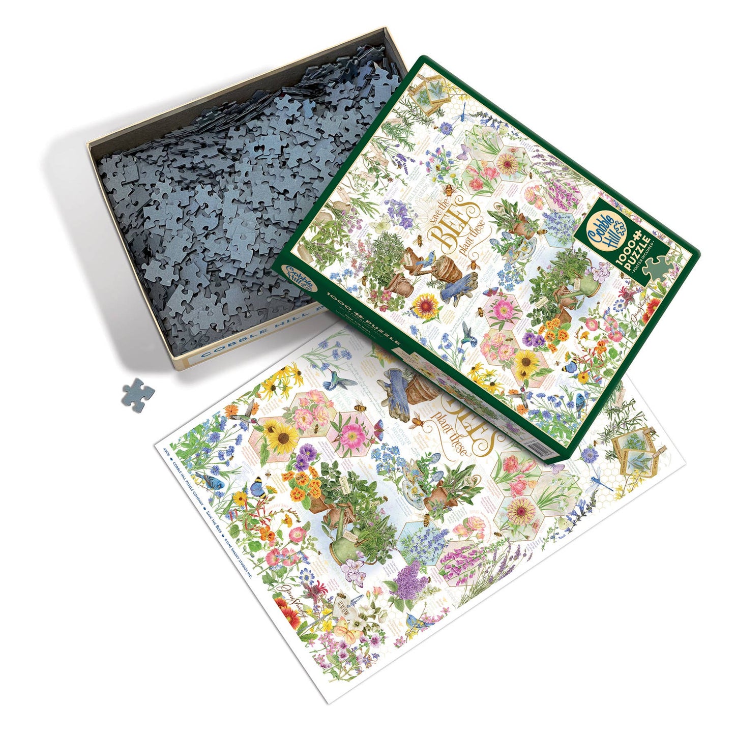 Outset Games and Cobble Hill Puzzles - Save the Bees 1000pc puzzle