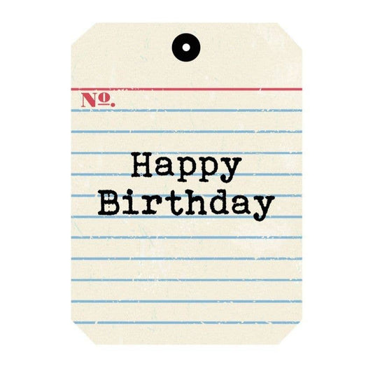 THE FOUND - Index Happy Birthday Large Gift Tag - 8 Pack