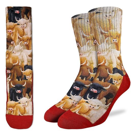 Good Luck Sock - Men's Highland Cows Socks