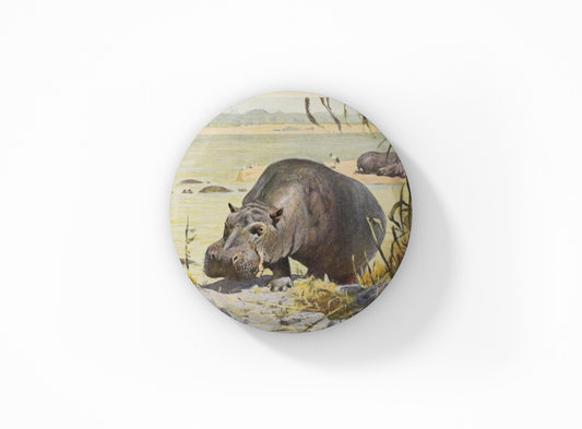 NatureCuts - Hippopotamus Pin Button