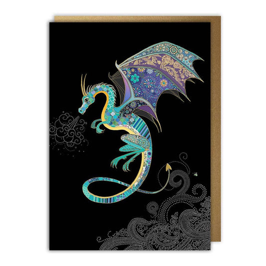 Notes & Queries, Inc. - Blue Dragon Blank Card