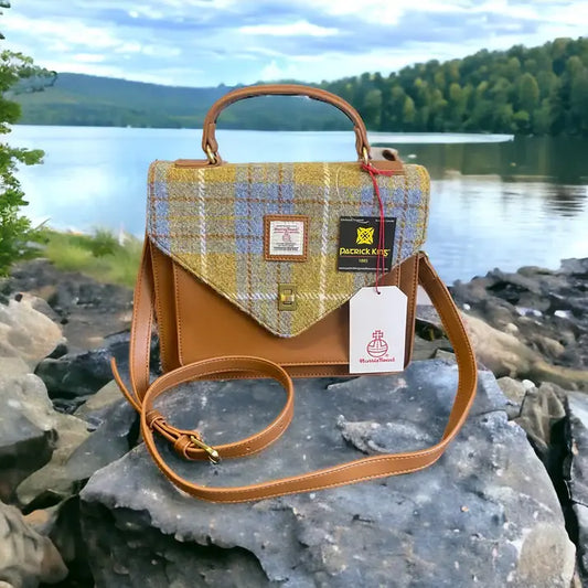 Patrick King Woollen Company - Harris Tweed Large Satchel - Light Brown