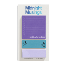 Load image into Gallery viewer, Shop Trimmings - Midnight Musings Sticky Note Set
