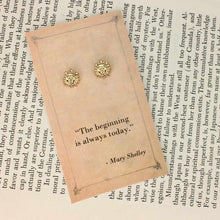 Load image into Gallery viewer, ZAD - Literary Quote Sun Post Earrings
