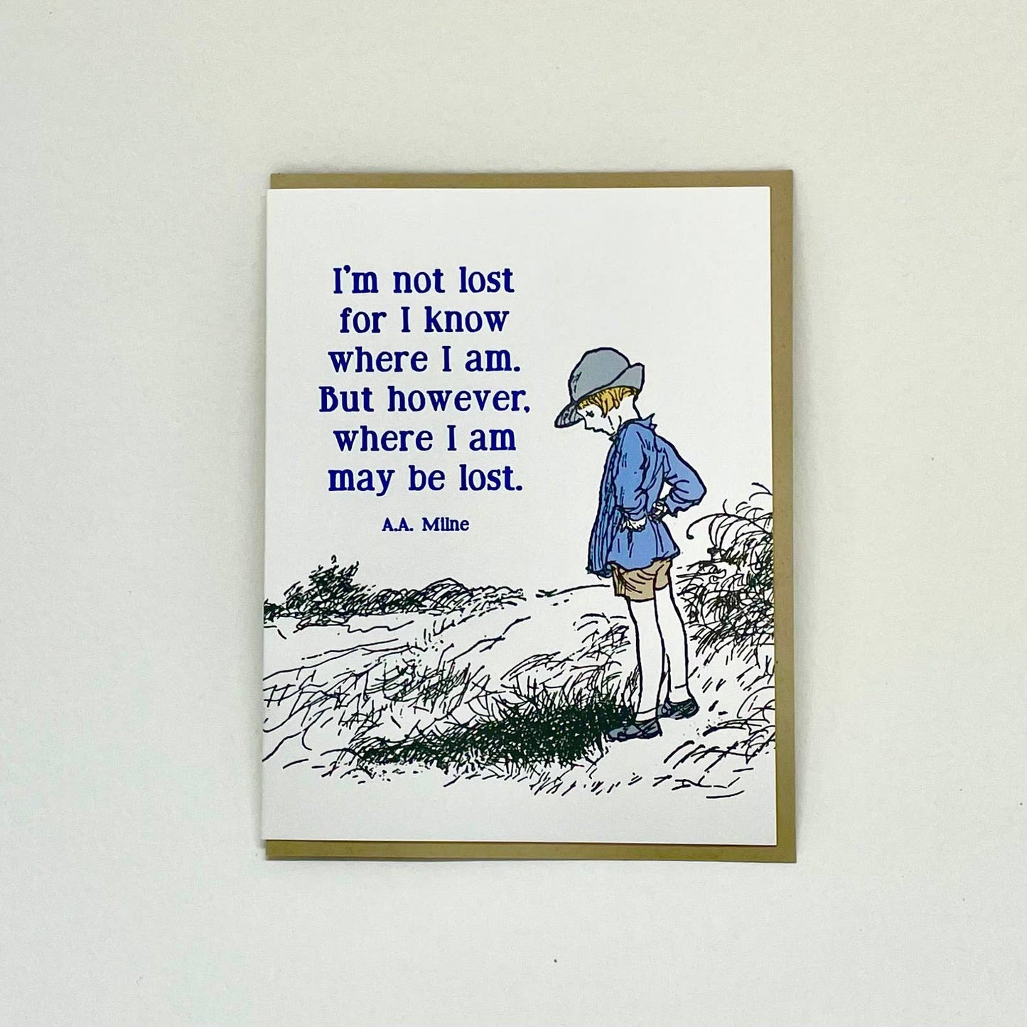 Big Wheel Press - I'm Not Lost - Pooh Card