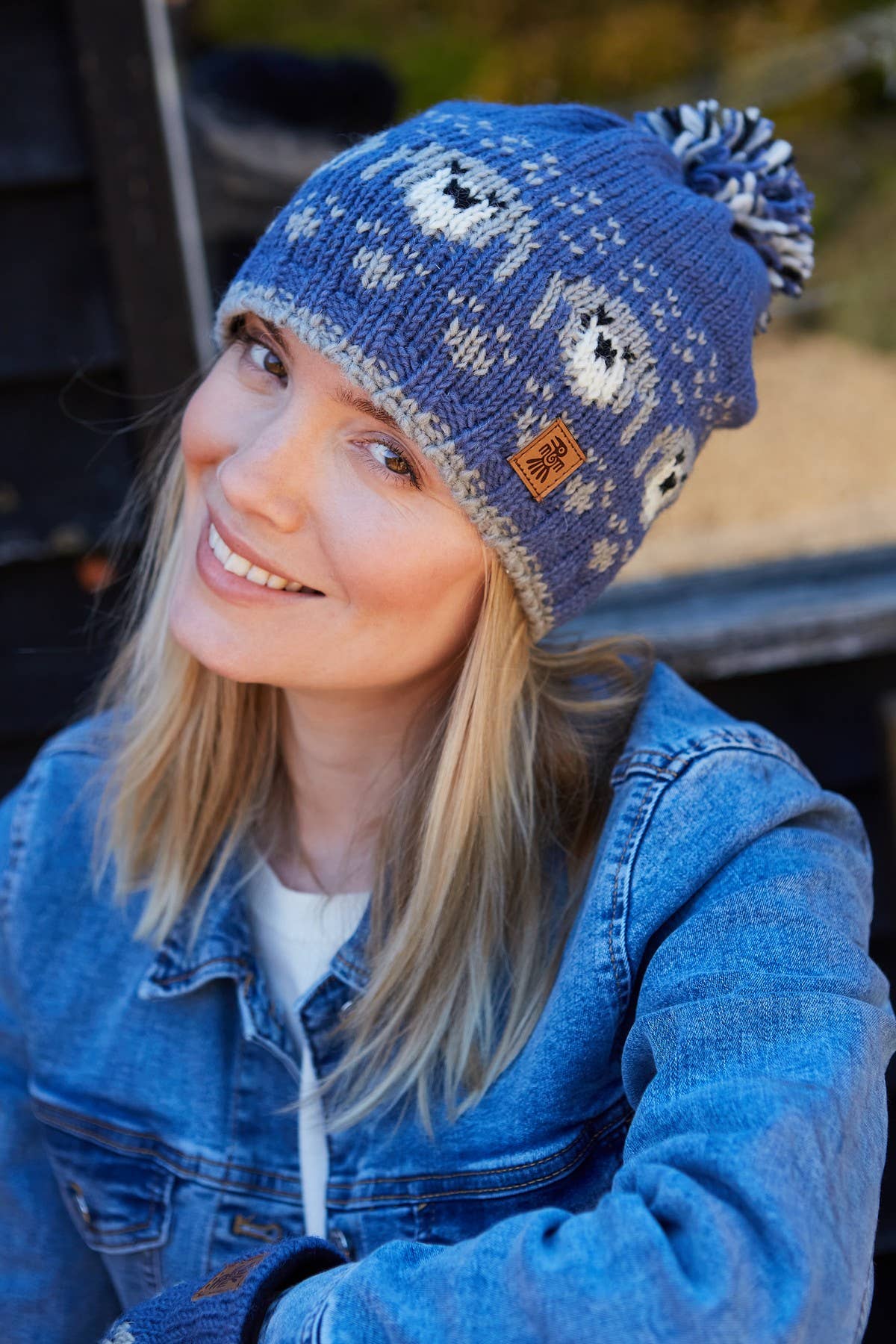 Pachamama Ltd - Pooch Dog Bobble Beanie Denim