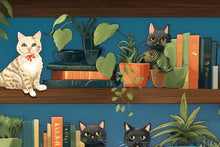 Load image into Gallery viewer, Micro Puzzles - Cat Tales - Library books bookcase plants garden puzzle
