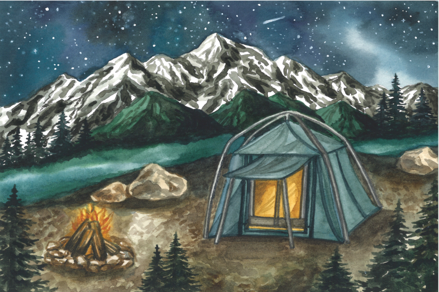 Micro Puzzles - Camping in Pacific Northwest National Park Puzzle Gift