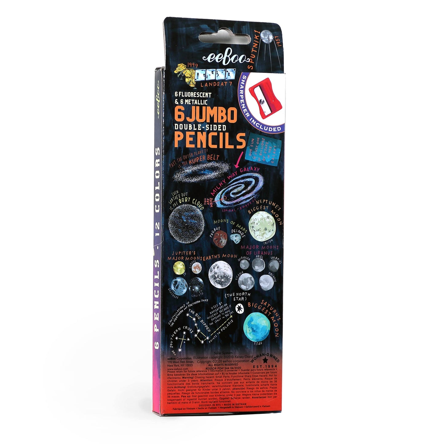 eeBoo - Solar System 6 Jumbo Double Pencils