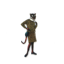 Load image into Gallery viewer, Pergamo Paper Goods - Tiger Lady  Wood Magnet
