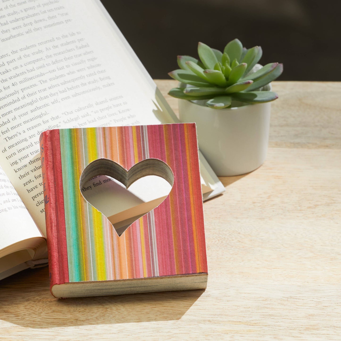 Your Heart's Content - Cutout books, gift for mom, shelf sitters, book lovers