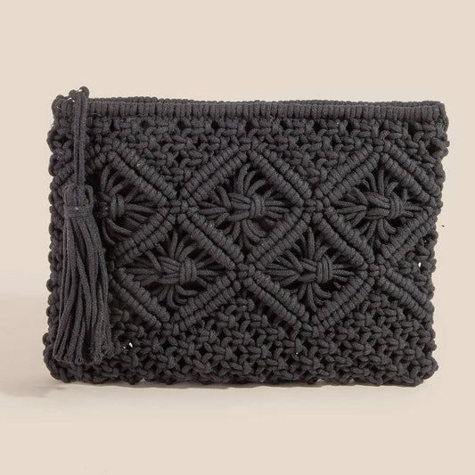 Anarchy Street - Crochet Clutch Tassel Bag
