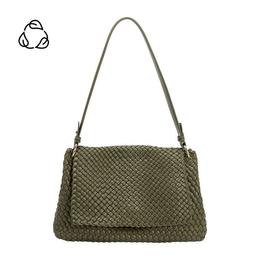 Melie Bianco - Natalia Olive Recycled Vegan Shoulder Bag