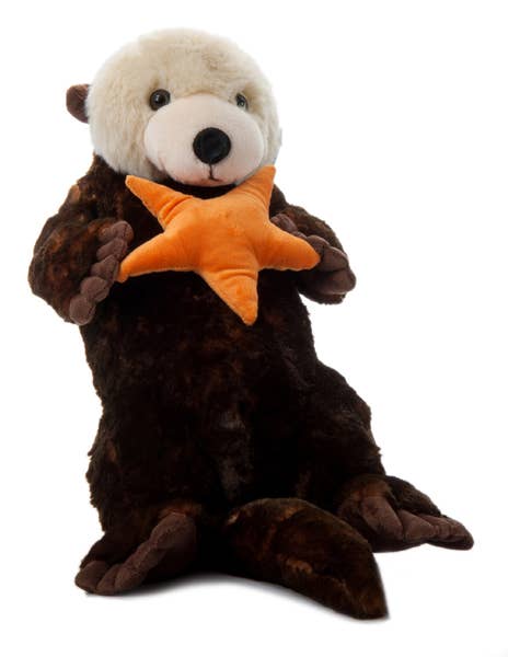 The Petting Zoo - Jumbo Eco-Plush Sea Otter with Starfish – 32"