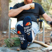 Load image into Gallery viewer, Lavley - Born To Camp, Forced To Work Socks
