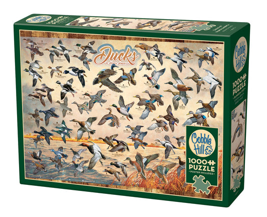 Outset Games and Cobble Hill Puzzles - Ducks of North America 1000pc puzzle