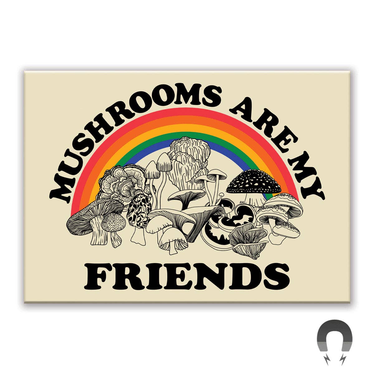 Badge Bomb - Mushrooms Are My Friends Rectangle Magnet