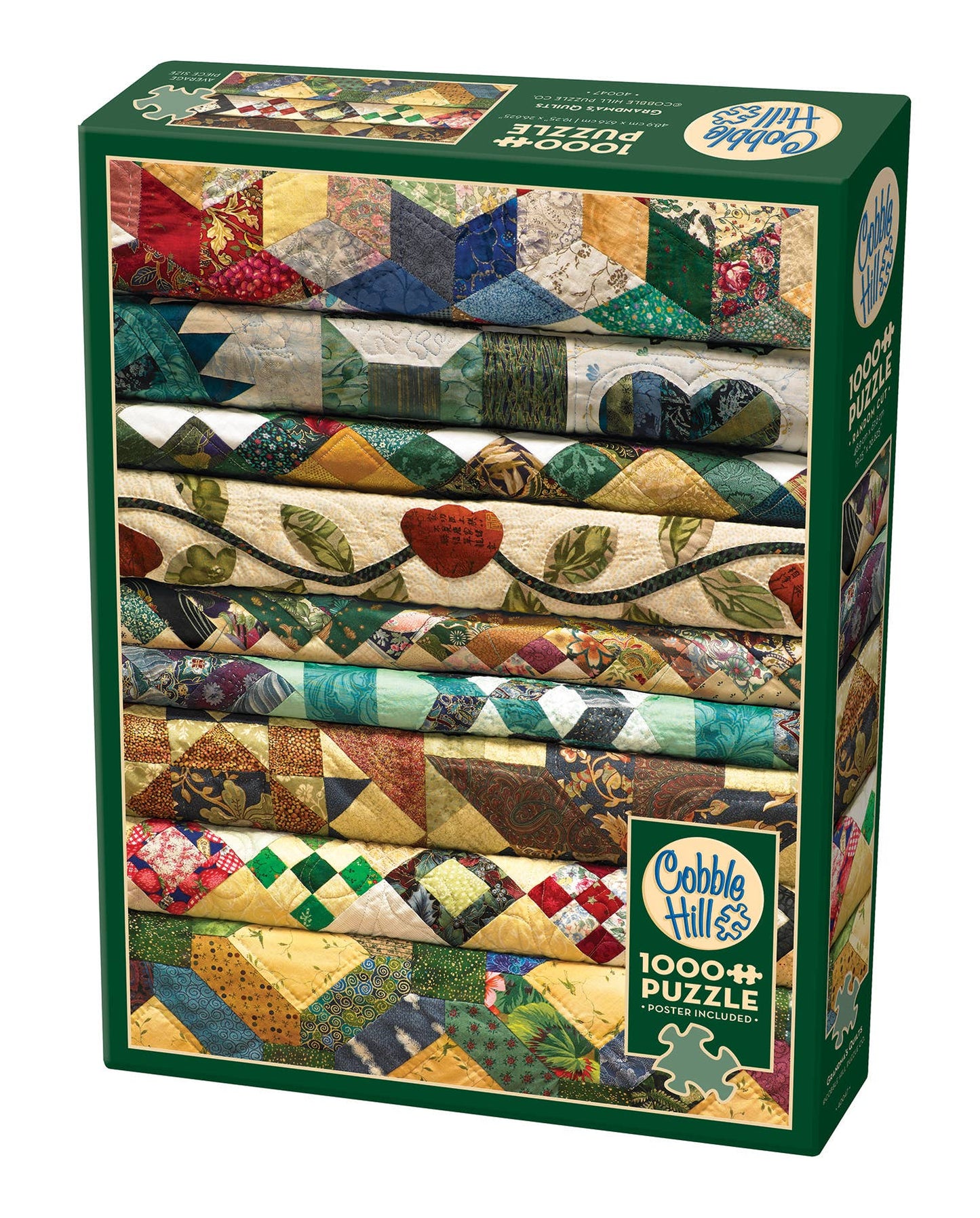 Outset Games and Cobble Hill Puzzles - Grandma's Quilts 1000pc puzzle