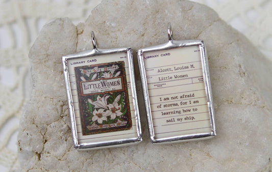 Jennifer Dahl Designs LLC - Little Women Vintage Book Cover Charm Necklace 