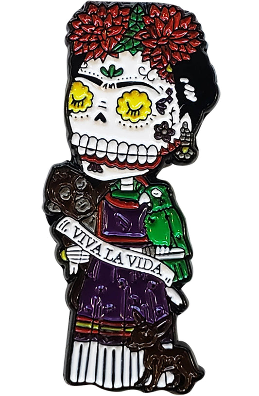 Fresh Prints of CT - Frida Viva la Vida Enamel Pin