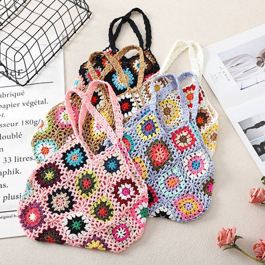Funkyrel® Atzbranding Limited - Bohemian Handmade Crochet Bag - Exquisite Handcrafted Handba