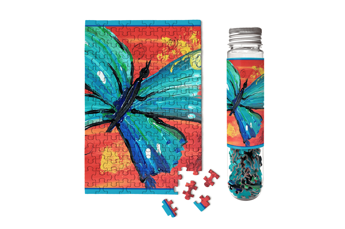 Micro Puzzles - Yellow Butterfly Mini Jigsaw Puzzle