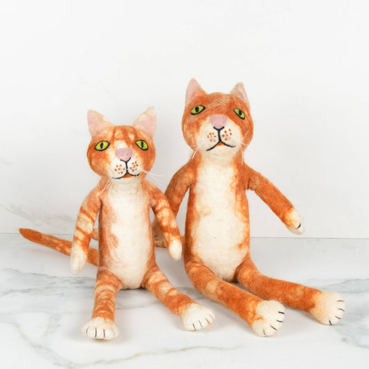 The Winding Road - Small Sitting Cat - Orange Tabby