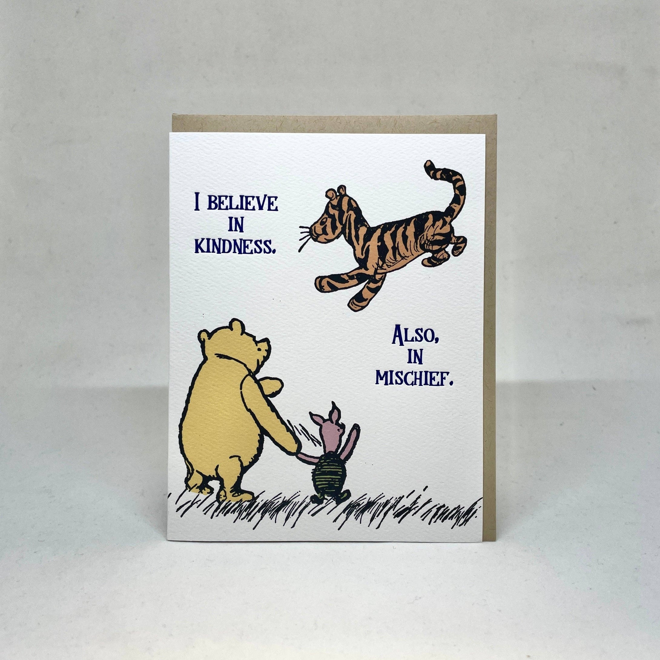 Big Wheel Press - I Believe In Kindness - Pooh Card