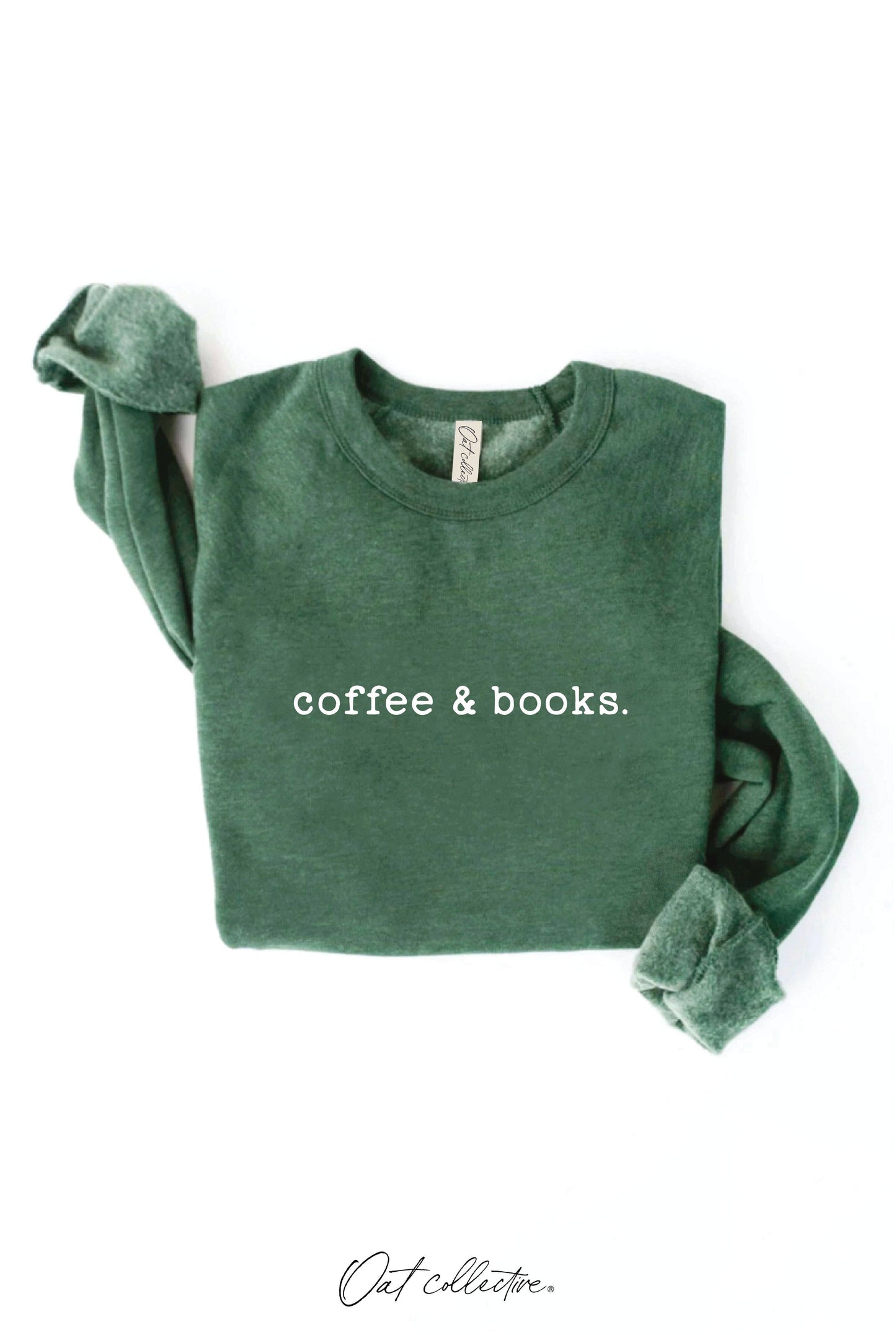 OAT COLLECTIVE - COFFEE AND BOOKS Graphic Sweatshirt