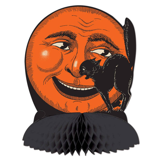 Beistle - Vintage Halloween Tissue Paper Cat & Moon Centerpiece