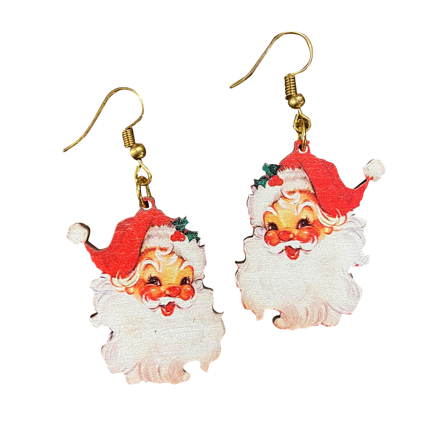 Buy Socks You All - Vintage Santa Holiday Earrings