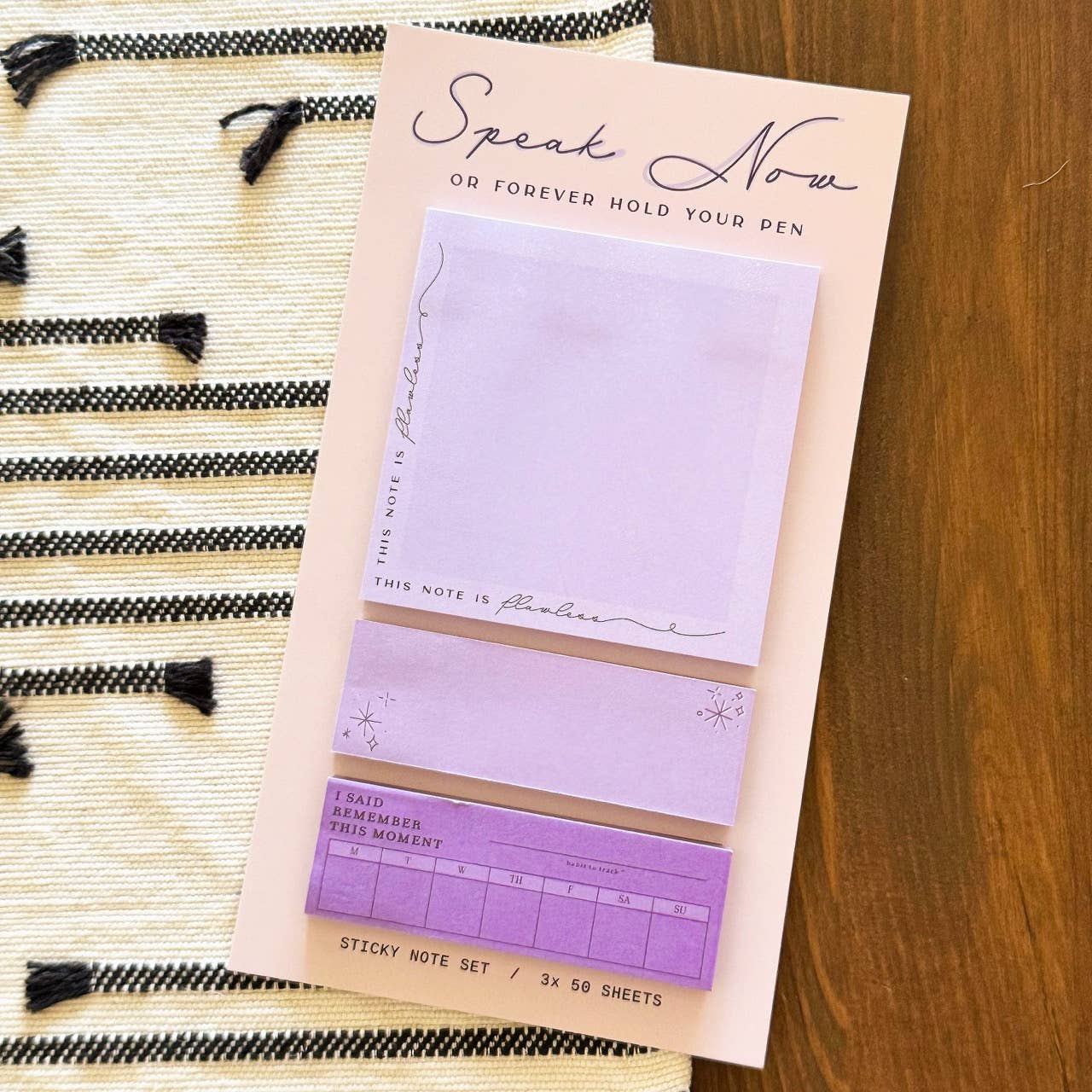 Shop Trimmings - Speak Now or Forever Hold Your Pen Sticky Note Set