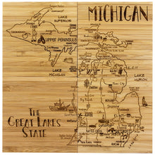 Load image into Gallery viewer, Totally Bamboo - Michigan Puzzle 4-Pc. Coaster Set with Case
