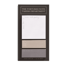 Load image into Gallery viewer, Shop Trimmings - The Tortured Note Takers Department Sticky Note Set
