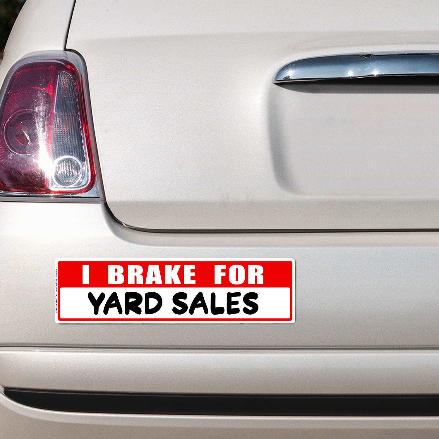 Lucky Mfg. Co. - I Brake For Yard Sales Bumper Sticker