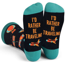 Load image into Gallery viewer, Lavley - I&#39;d Rather Be Traveling Socks
