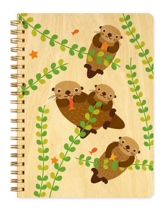 Night Owl Paper Goods - Water Otters Wood Journal