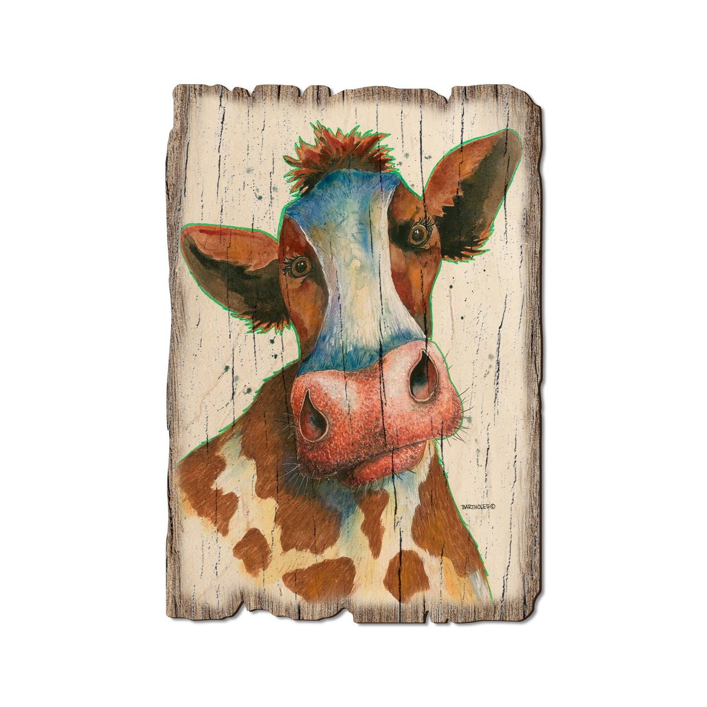 DaydreamHQ - Got Milk Cow - Wood Rustic Edge Postcards