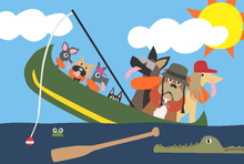 Load image into Gallery viewer, Micro Puzzles - Dogs in Canoe Jigsaw Puzzle
