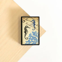 Load image into Gallery viewer, Lucy Lu Designs - Seahorse Marine Ocean Sea Beach Slide Box with Wooden Matches
