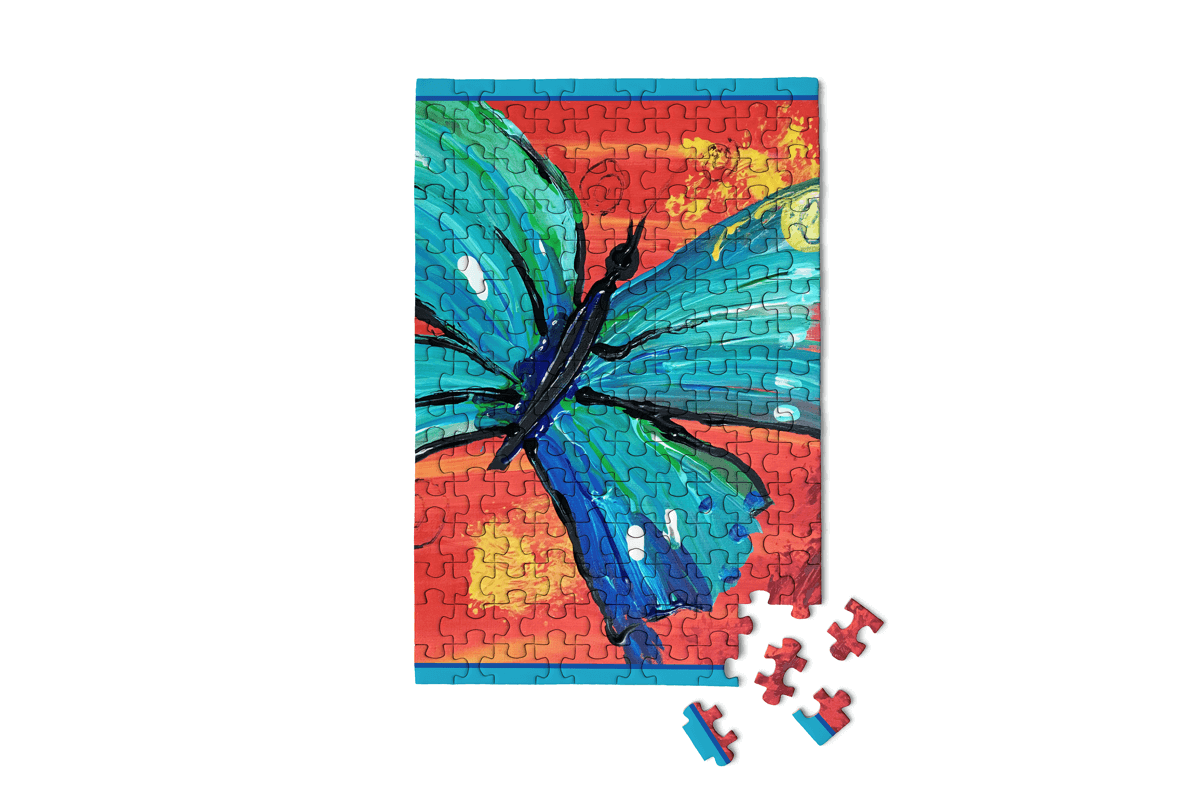 Micro Puzzles - Yellow Butterfly Mini Jigsaw Puzzle