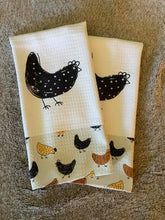 Load image into Gallery viewer, Prairie Chicken Sticker Shop &amp; Gifts - Vintage Chicken Waffle Weave Dish Towel Tea Towel
