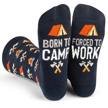 Load image into Gallery viewer, Lavley - Born To Camp, Forced To Work Socks
