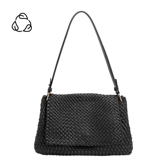 Melie Bianco - Natalia Black Recycled Vegan Shoulder Bag