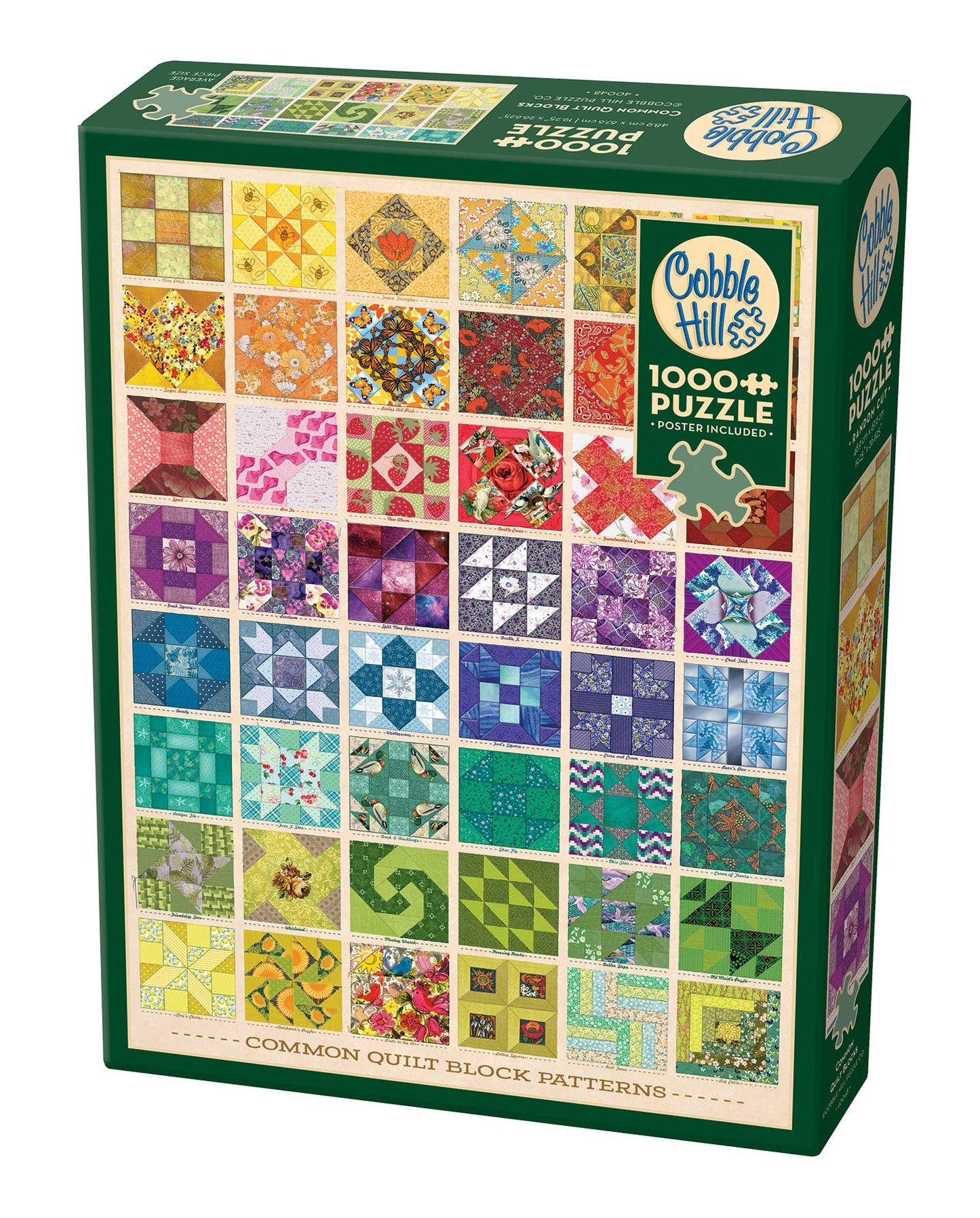 Outset Games and Cobble Hill Puzzles - Common Quilt Blocks 1000pc puzzle