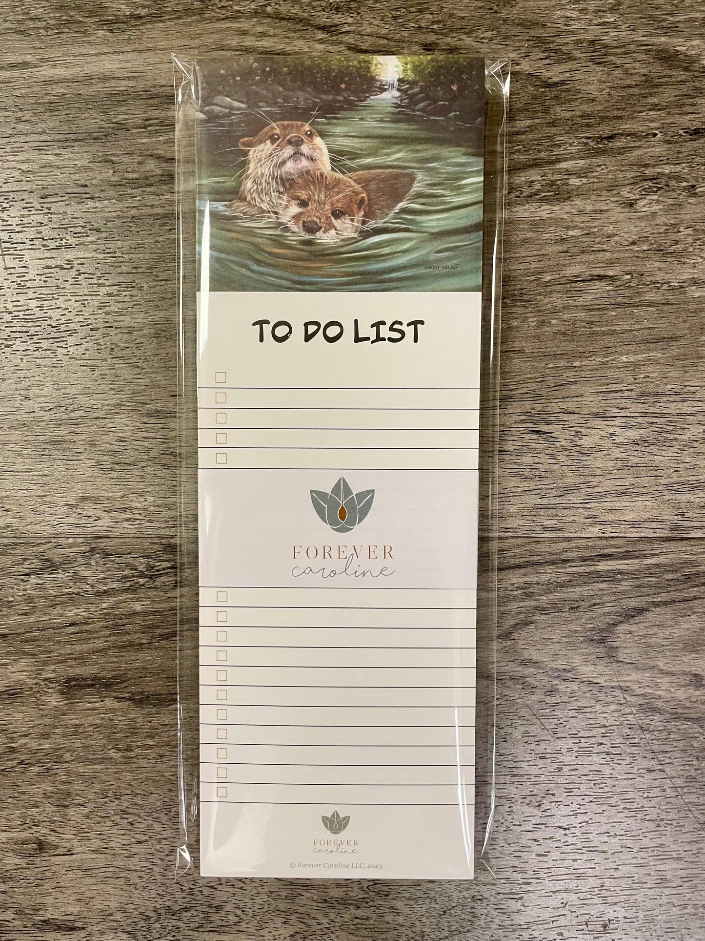 Forever Caroline LLC - Magnetic Notepad w/ Otters Artwor | Cute Wildlife Memo Pad