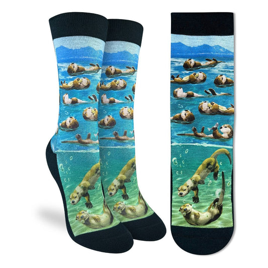 Good Luck Sock - Women's Floating Sea Otters Socks