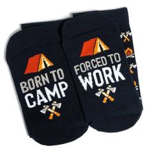 Load image into Gallery viewer, Lavley - Born To Camp, Forced To Work Socks
